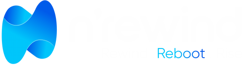 NRewind Academy White Logo