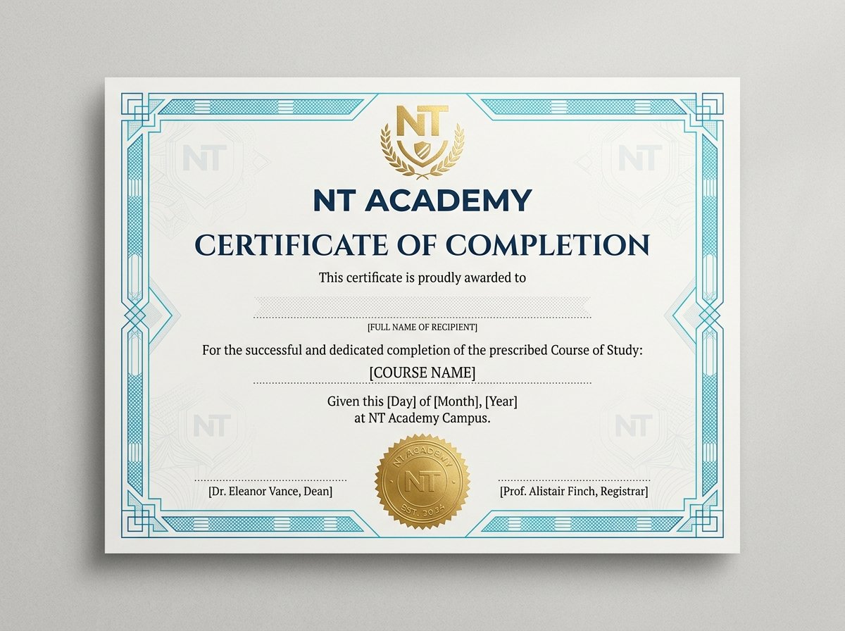 NRewind Academy course completion certificate
